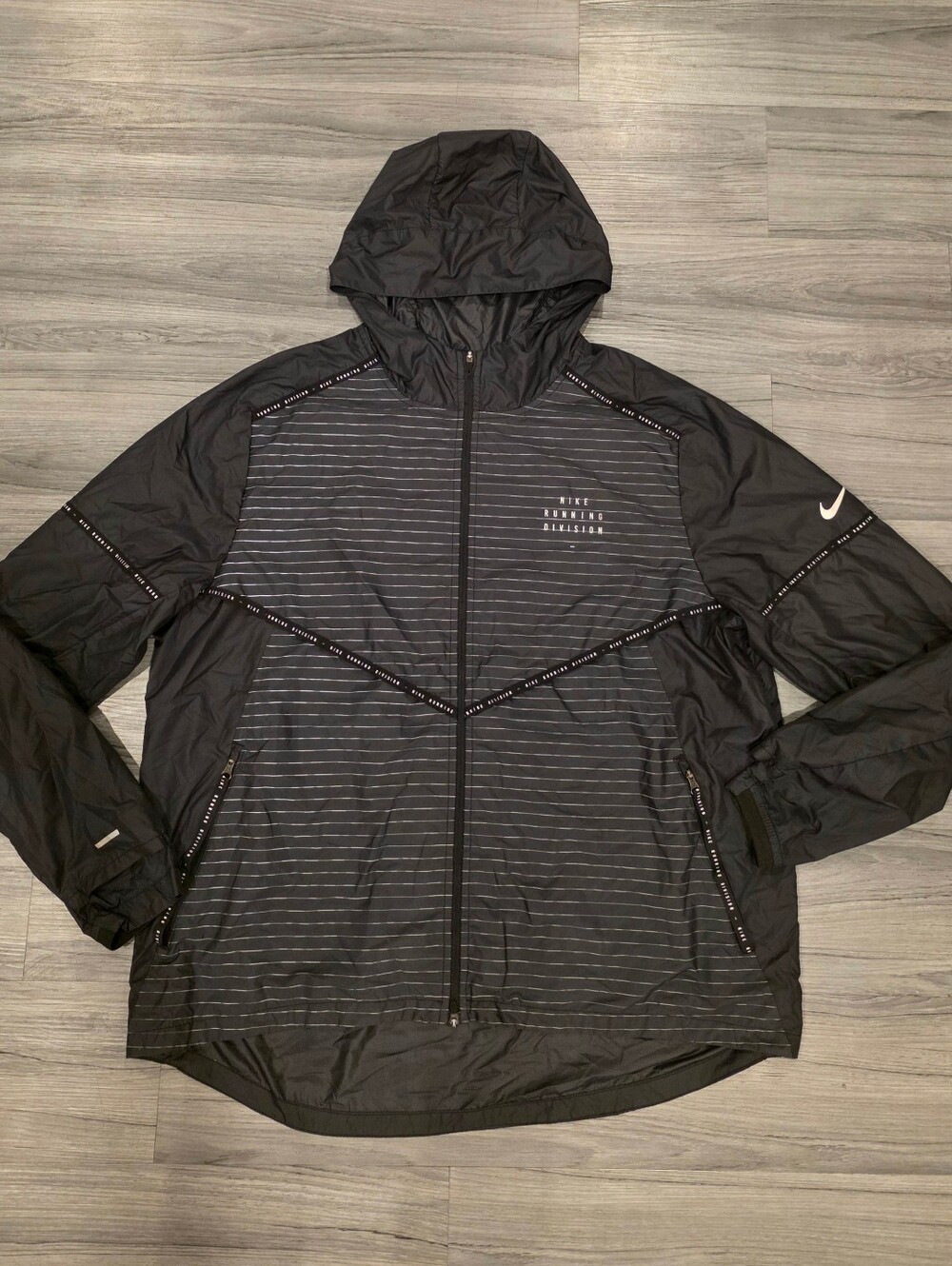 $200 Nike Storm-Fit Run Division Running Lightweight Jacket Blue Black Men's XL